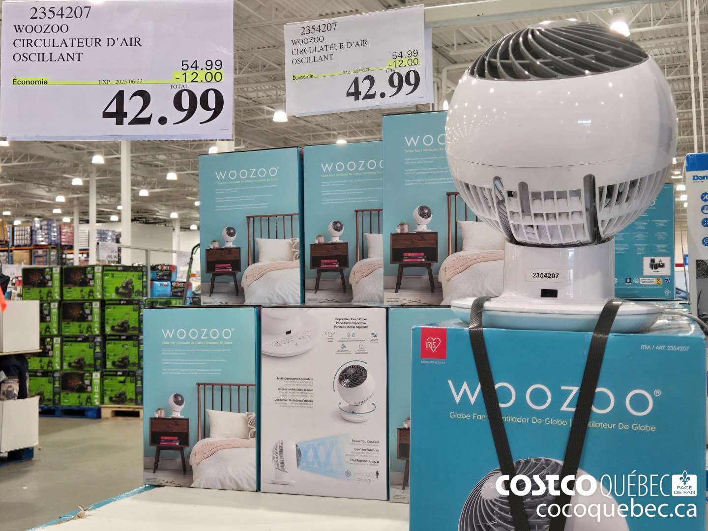 2354207 WOOZOO CIRCULATEUR D'AIR OSCILLANT ak 42.99  ($12.00 INSTANT SAVINGS EXPIRES ON 2025-06-22) $42.99