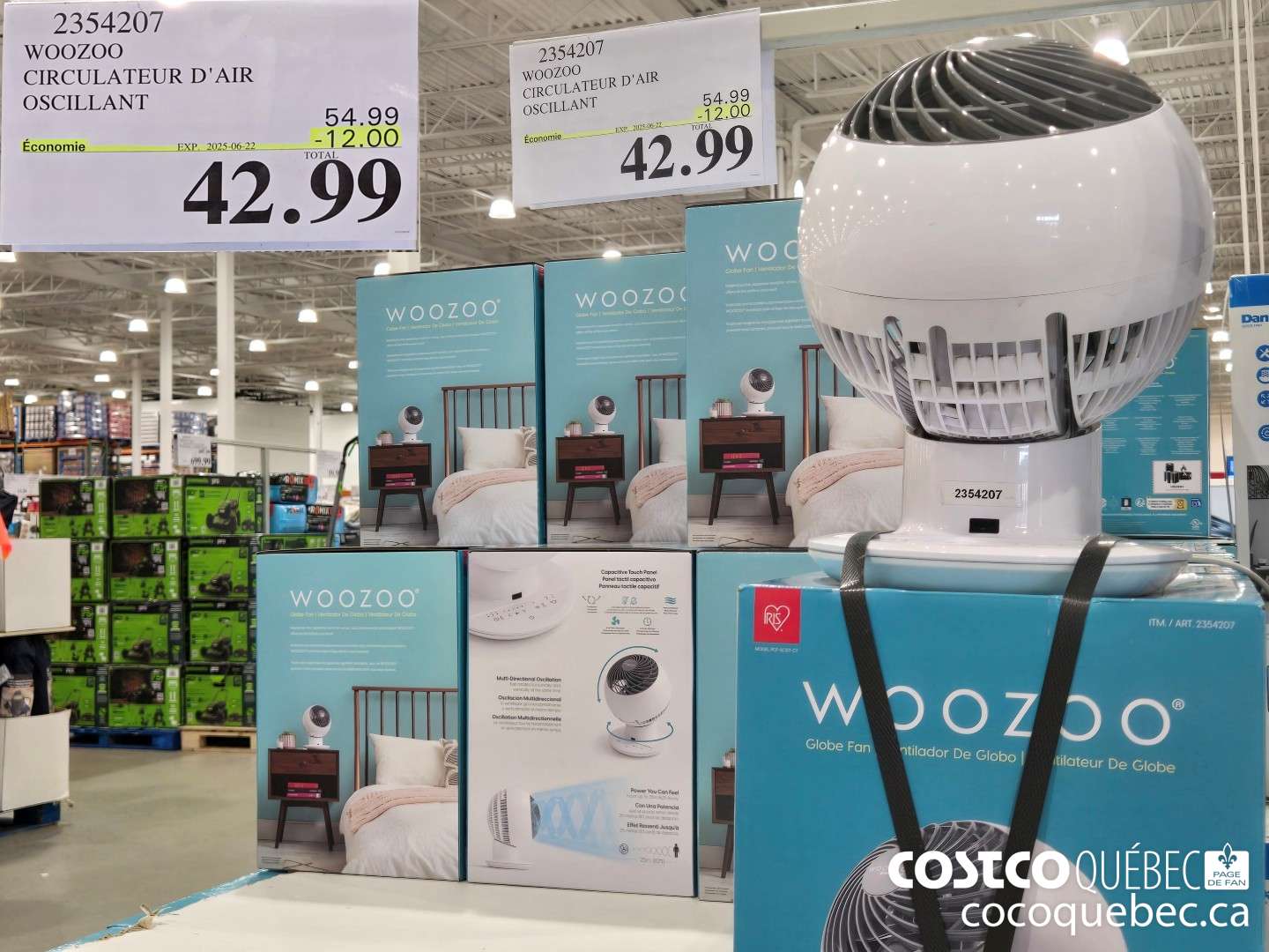 2354207 WOOZOO CIRCULATEUR D'AIR OSCILLANT ak 42.99  ($12.00 INSTANT SAVINGS EXPIRES ON 2025-06-22) $42.99