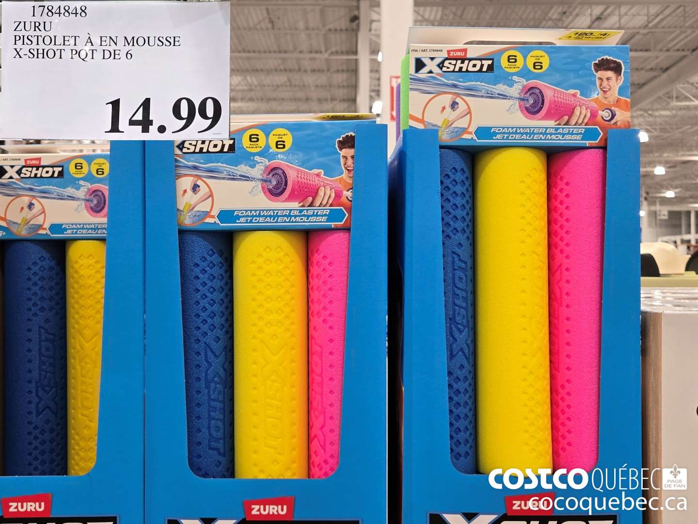 1784848 ZURU PISTOLET A EN MOUSSE X-SHOT PQT DE 6  $14.99