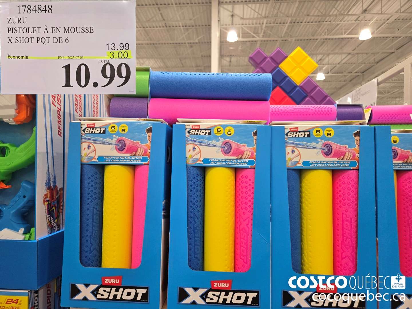 1784848 ZURU PISTOLET A EN MOUSSE X-SHOT PQT DE 6  ($3.00 INSTANT SAVINGS EXPIRES ON 2025-07-06) $10.99