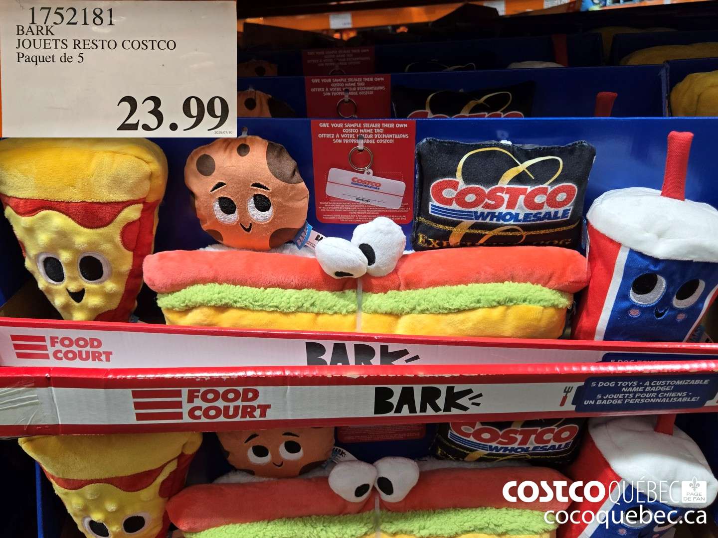 1752181 ~ BARK JOQUETS RESTO COSTCO Paquet de 5  $23.99