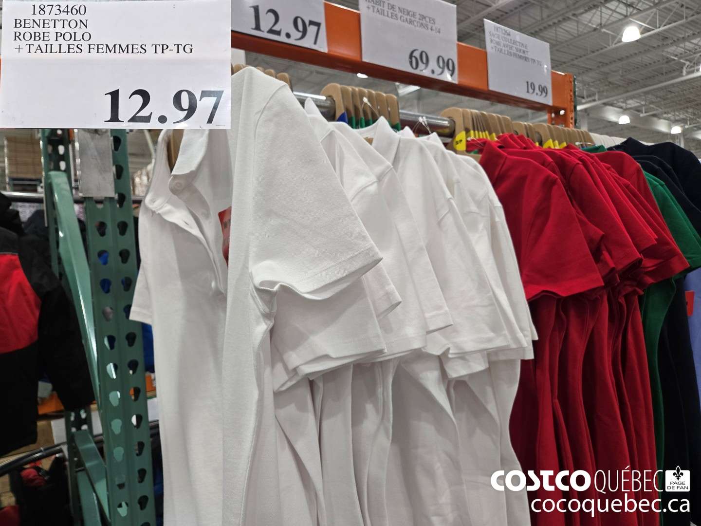 1873460 BENETTON ROBE POLO +TAILLES FEMMES TP-TG  $12.97