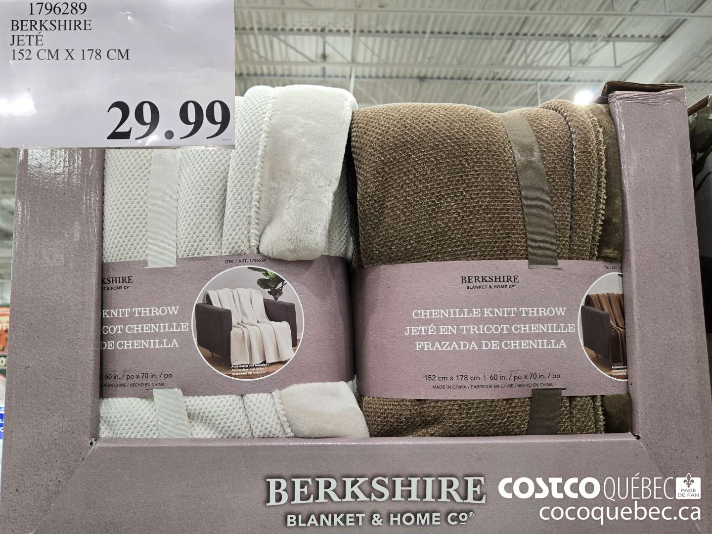 1796289 BERKSHIRE JETE 152 CM X 178 CM  $29.99