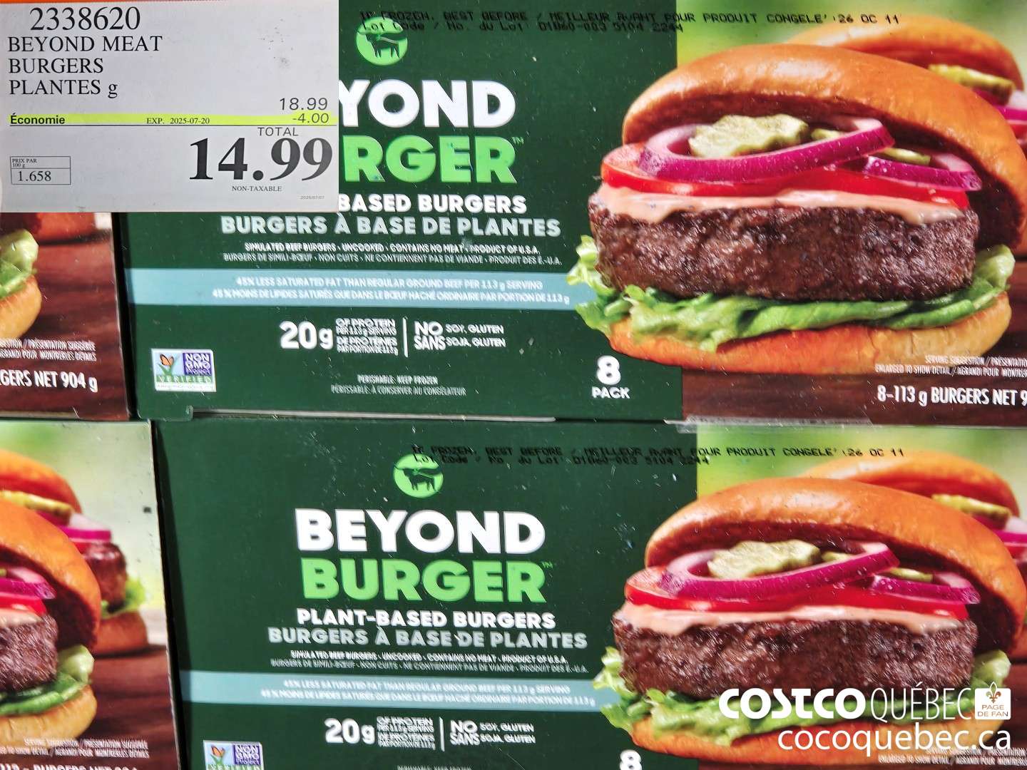 2338620 BEYOND MEAT BURGER  ($4.00 INSTANT SAVINGS EXPIRES ON 2025-07-20) $14.99