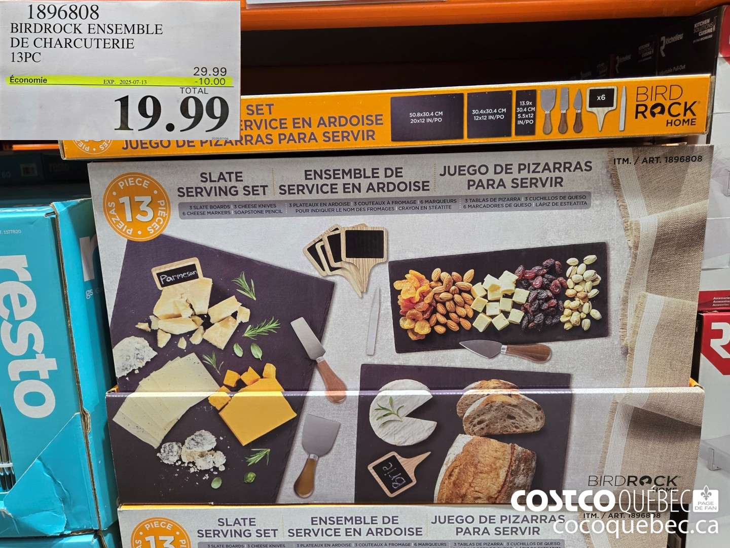 1896808 BIRDROCK ENSEMBLE DE CHARCUTERIE 13PC ($10.00 INSTANT SAVINGS EXPIRES ON 2025-07-13) $19.99