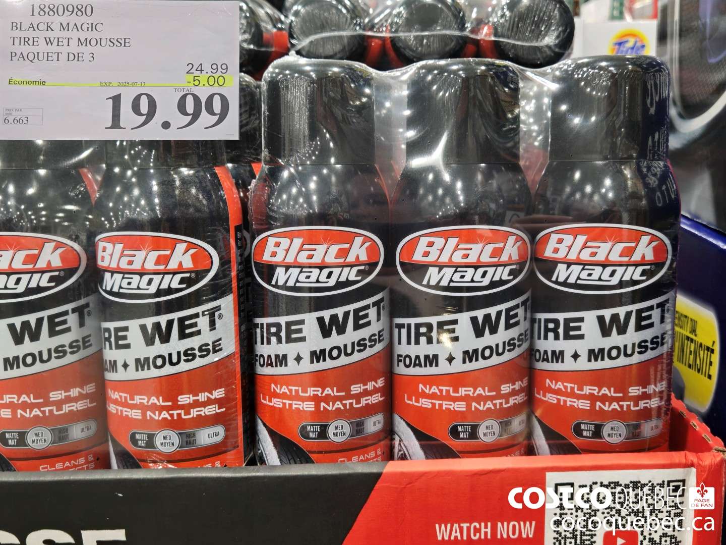 1880980 BLACK MAGIC MOUILLE MOUSSE DE PNEU  ($5.00 INSTANT SAVINGS EXPIRES ON 2025-07-13) $19.99