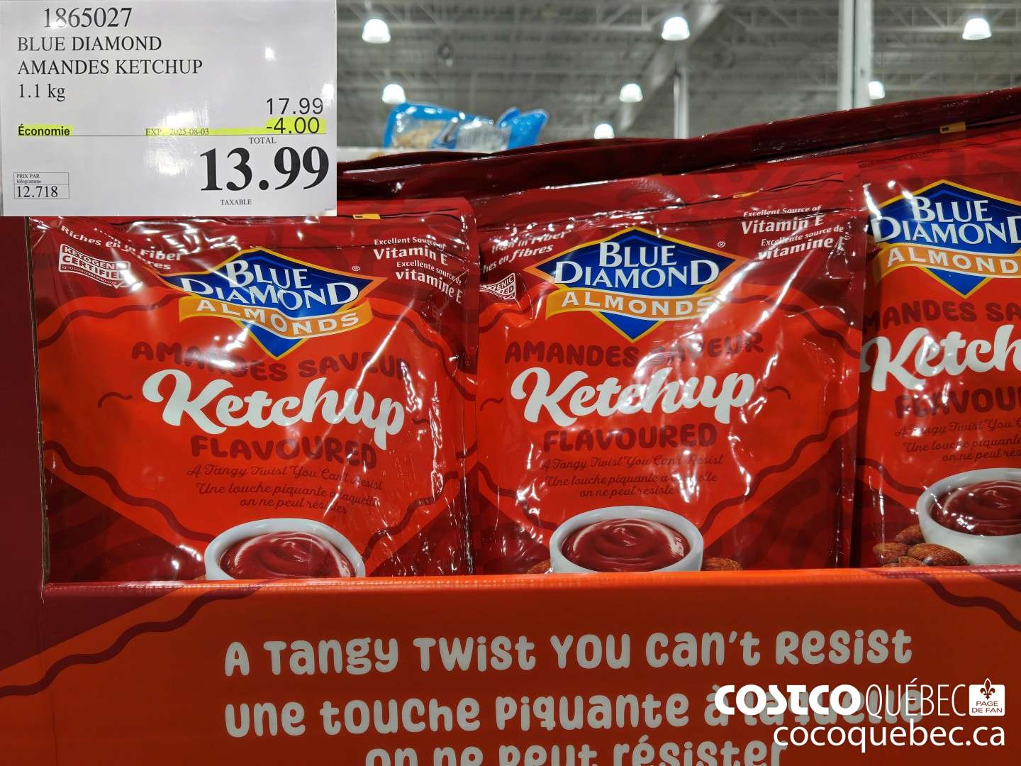 1265027 BLUE DIAMOND AMANDES KETCHUP  ($4.00 INSTANT SAVINGS EXPIRES ON 2025-08-03) $13.99