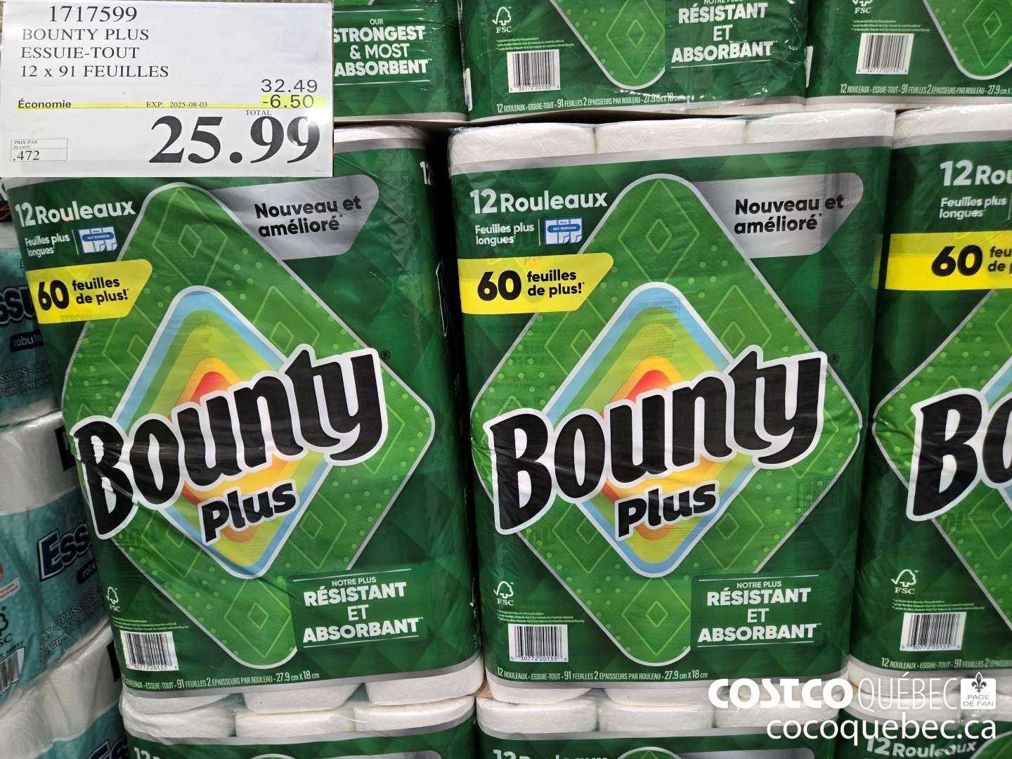 1717599 BOUNTY PLUS ESSUIE-TO'UT  2025-8-03 ($6.50 INSTANT SAVINGS EXPIRES ON 2025-08-03) $25.99