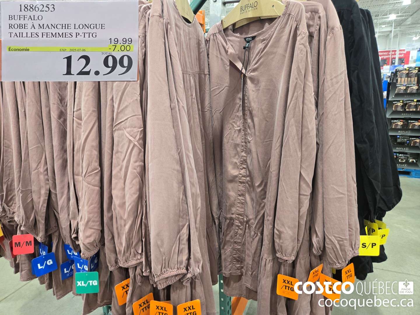 1886253 BUFFALO ROBE A MANCHE LONGUE TAILLES FEMMES P-TTG  ($7.00 INSTANT SAVINGS EXPIRES ON 2025-07-06) $12.99