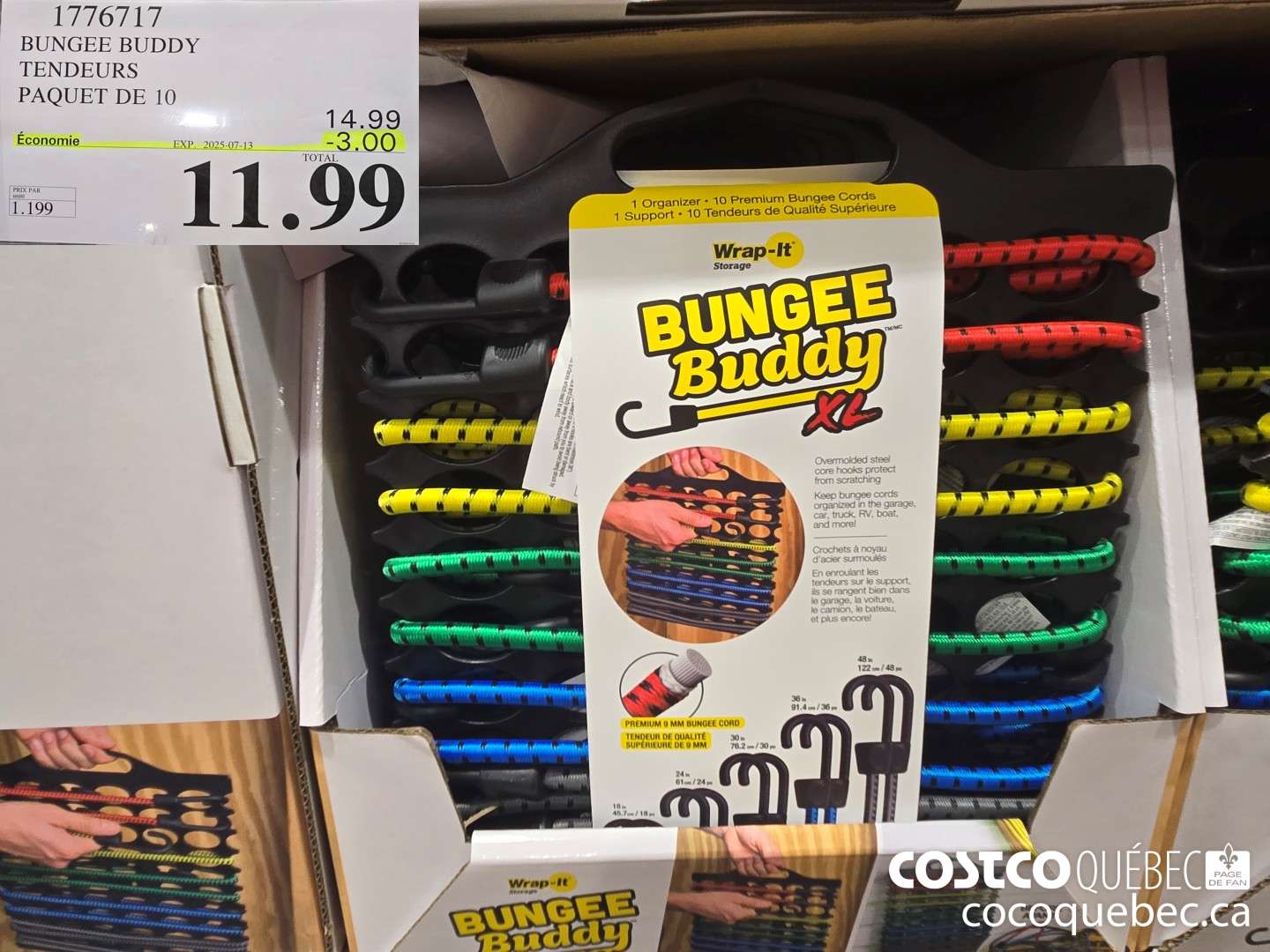 1776717 BUNGEE BUDDY TENDEURS PAQUET DE 10  ($3.00 INSTANT SAVINGS EXPIRES ON 2025-07-13) $11.99