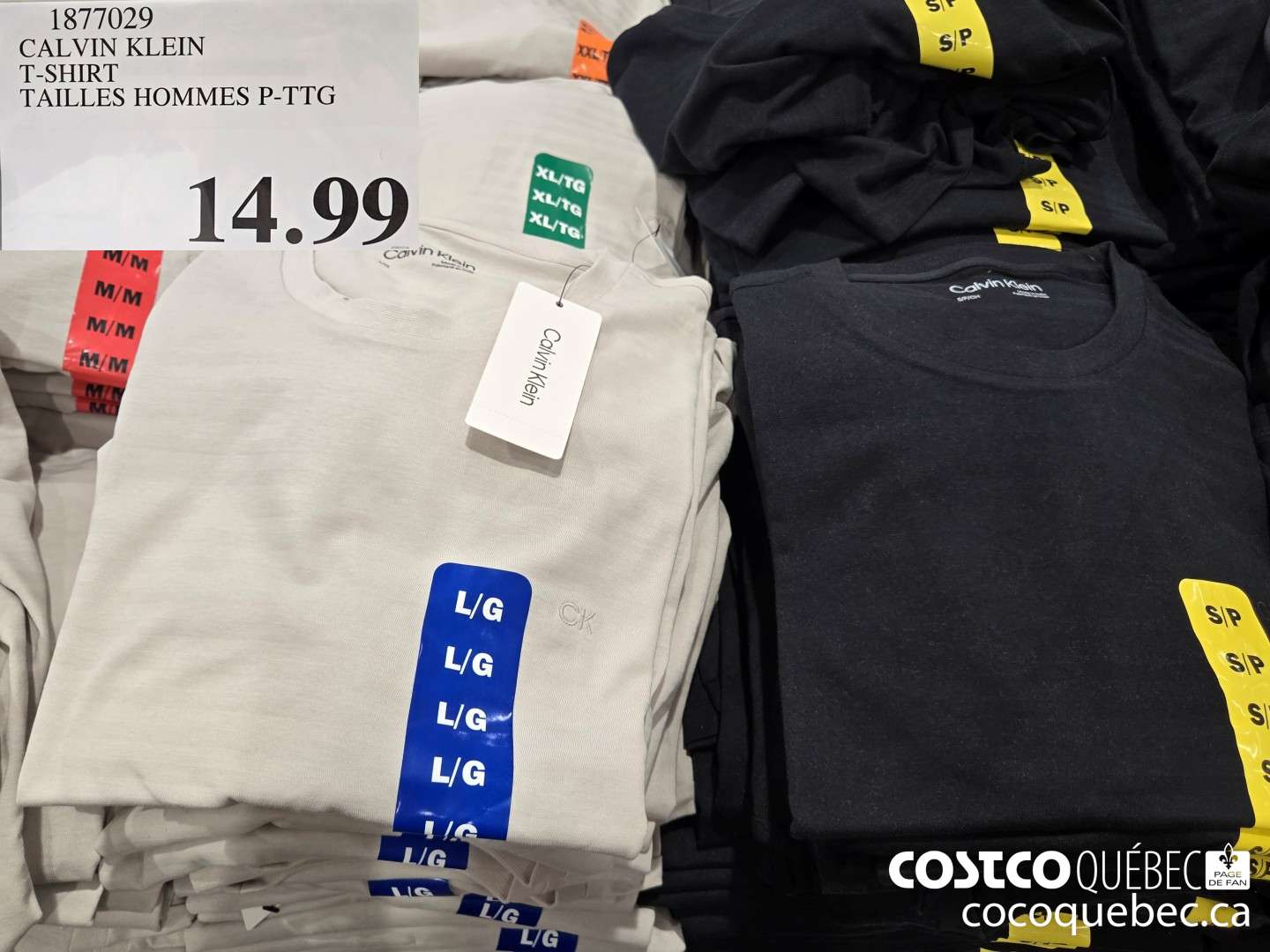 1877029 CALVIN KLEIN T-SHIRT TAILLES HOMMES P-TTG  $14.99