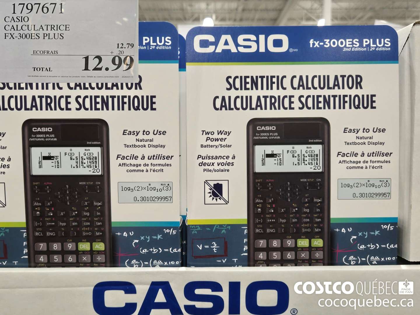 1797671 CASIO CALCULATRICE FX-300ES PLUS  $12.99