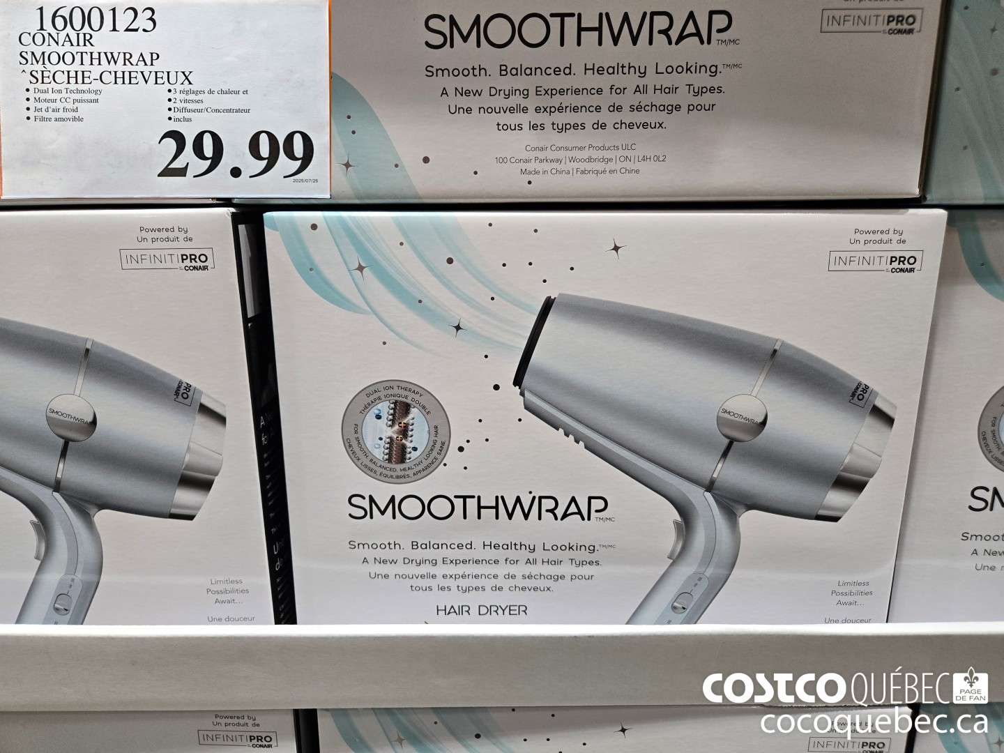 1600123 CONAIR SMOOTHWRAP SECHE-CHEVEUX  $29.99