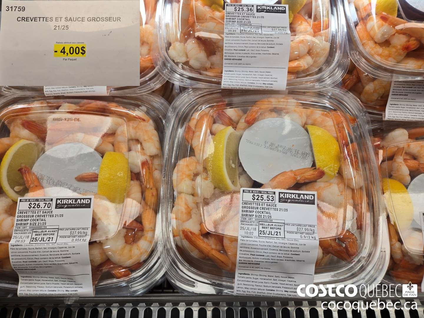 31759 CREVETTES ET SAUCE  ($4.00 INSTANT SAVINGS)