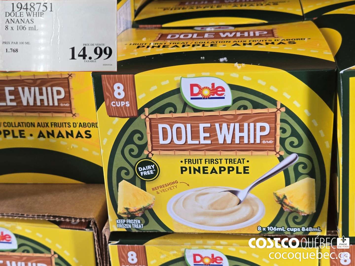 1948751 DOLE WHIP ANANAS 8 x 106 mL  $14.99