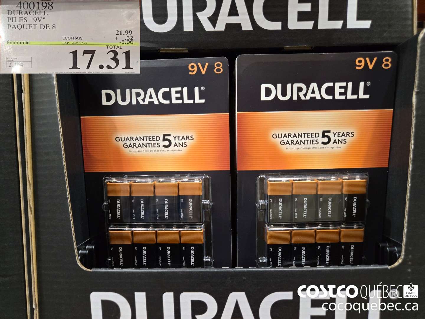 400198 DURACELL PILES 