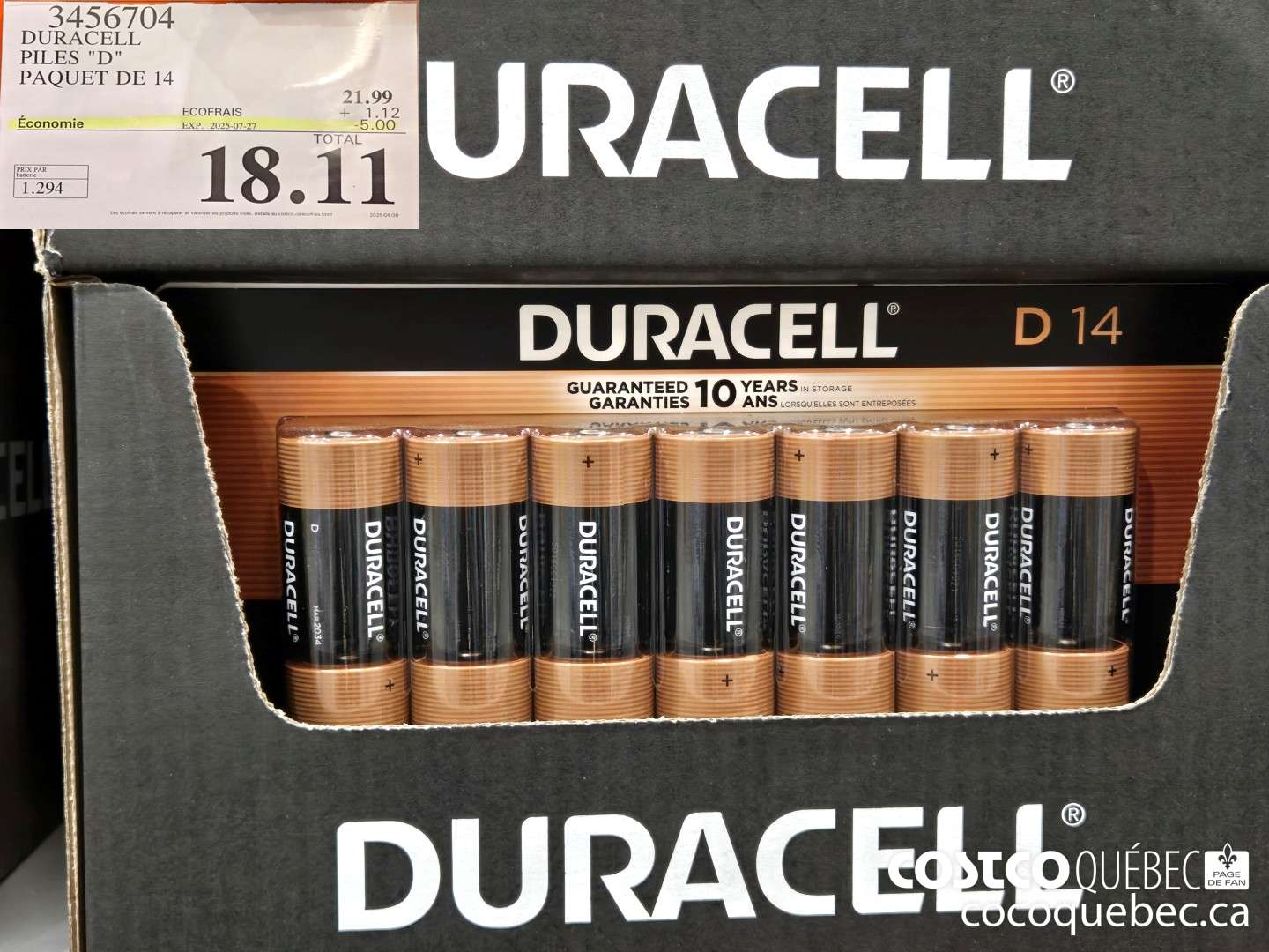 3456704 DURACELL PILES 