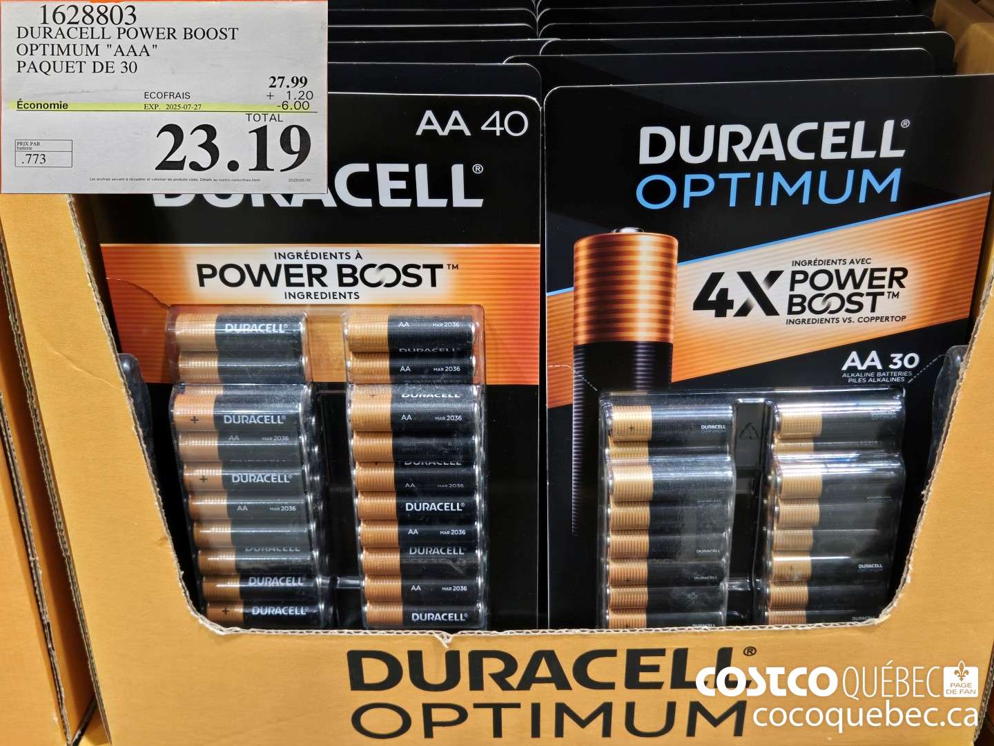 1628803 DURACELL POWER BOOST OPTIMUM 