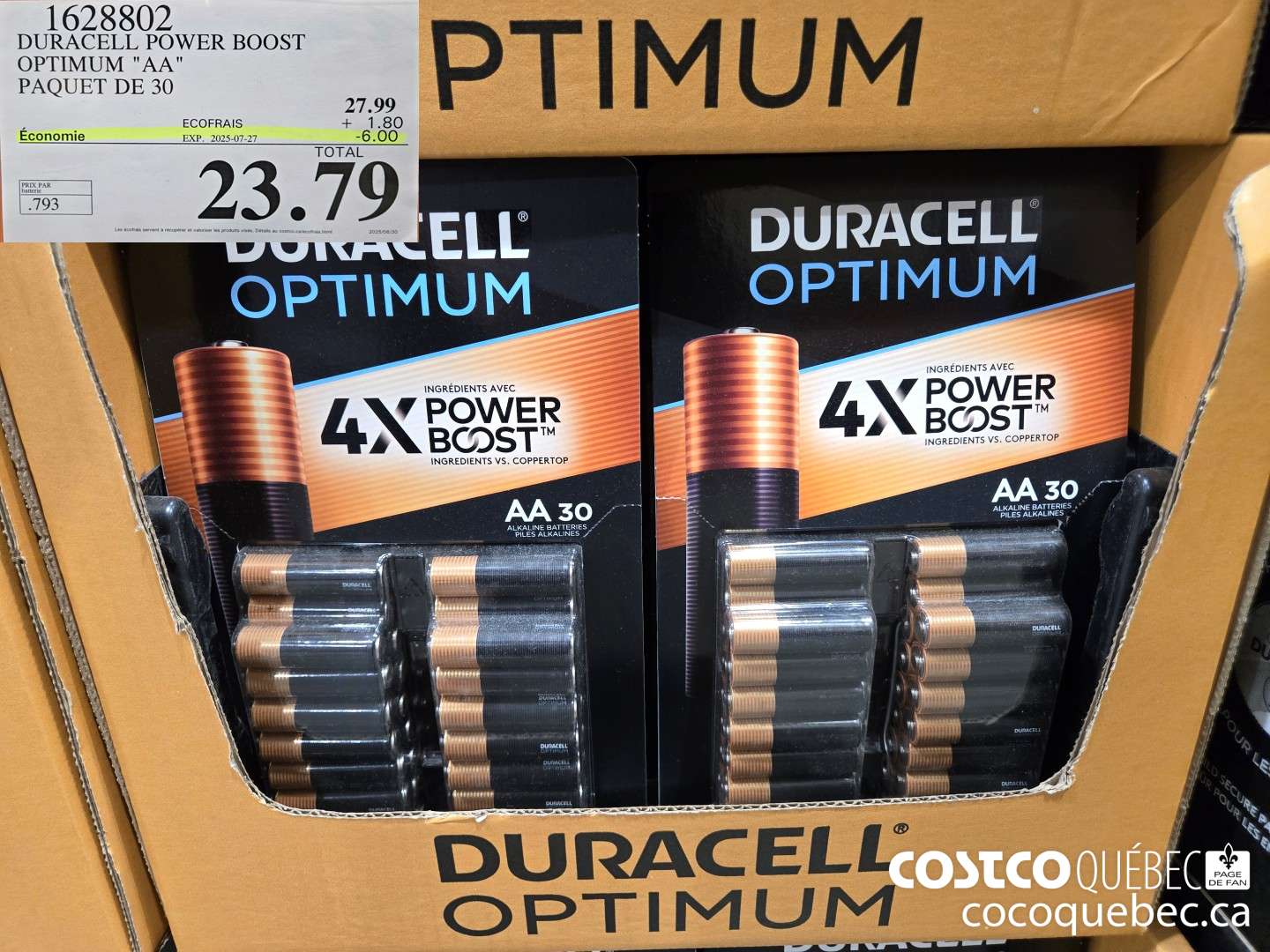 1628802 DURACELL POWER BOOST OPTIMUM 