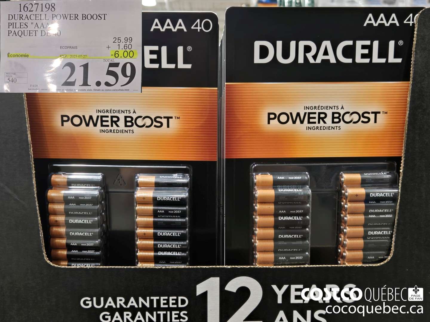 1627198 DURACELL POWER BOOST PILES 