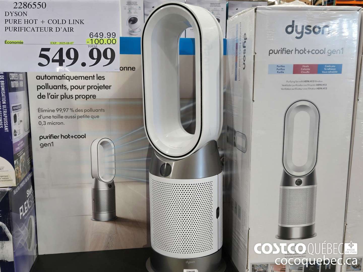 2286550 DYSON PURE HOT + COLD LINK PURIFICATEUR D' AIR  ($100.00 INSTANT SAVINGS EXPIRES ON 2025-08-07) $549.99