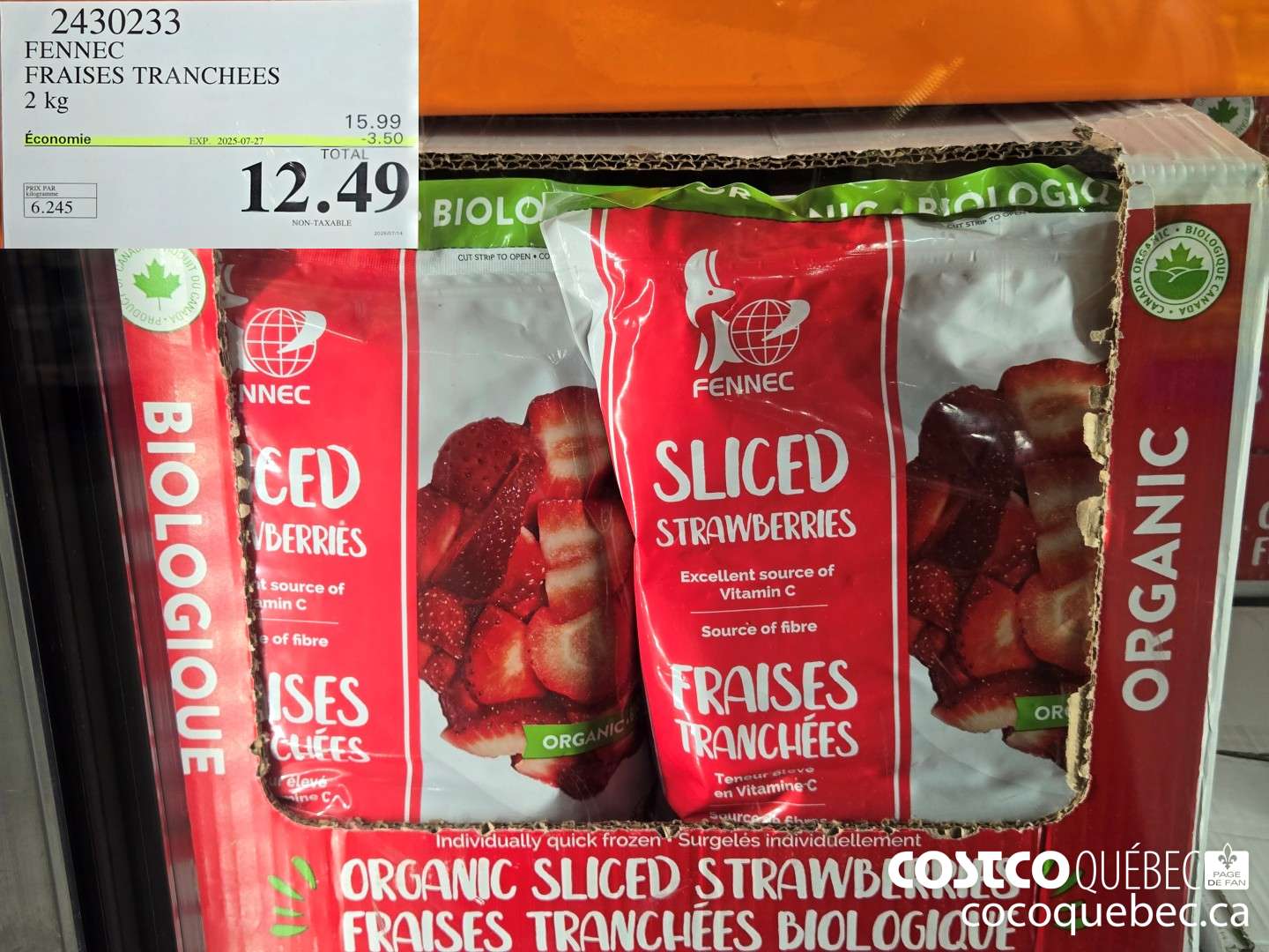 2430233 FENNEC FRAISES TRANCHEES  ($3.50 INSTANT SAVINGS EXPIRES ON 2025-07-27) $12.49