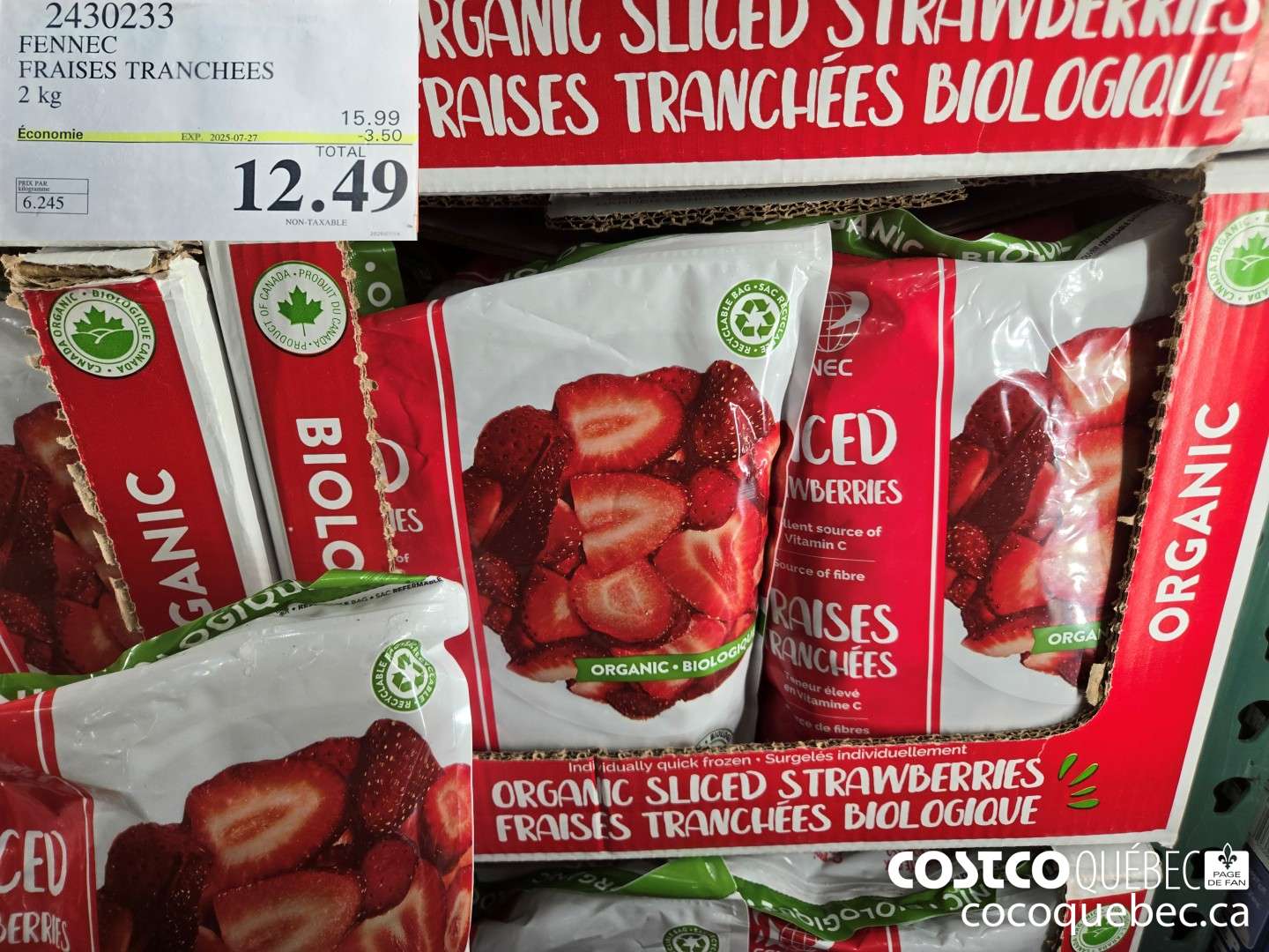 2430233 FENNEC FRAISES TRANCHEES  ($3.50 INSTANT SAVINGS EXPIRES ON 2025-07-27) $12.49