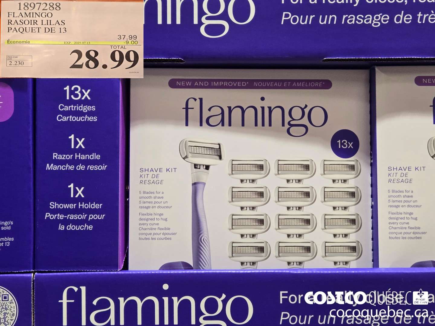 1897288 FLAMINGO RASOIR LILAS PAQUET DE 13 ($9.00 INSTANT SAVINGS EXPIRES ON 2025-07-13) $28.99