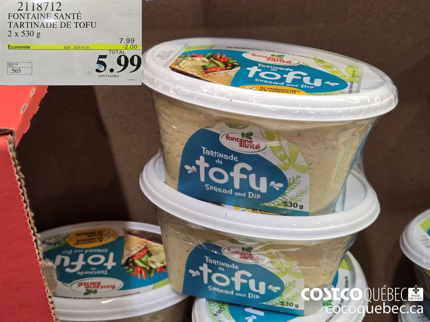 2118712 FONTAINE SANTE TARTINADE DE TOFU  ($2.00 INSTANT SAVINGS EXPIRES ON 2025-07-20) $5.99