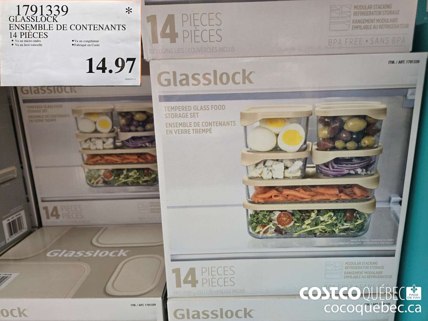 1791339 GLASSLOCK ENSEMBLE DE CONTENANTS 14 PIECES  $14.97