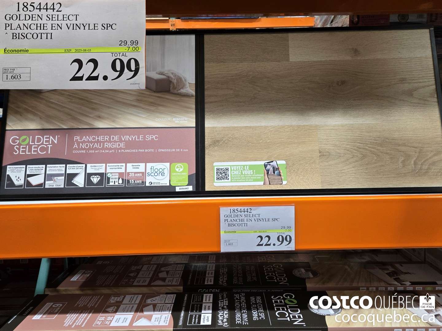 1854442 GOLDEN SELECT PLANCHE EN VINYLE SPC ~ BISCOTTI  ($7.00 INSTANT SAVINGS EXPIRES ON 2025-08-03) $22.99