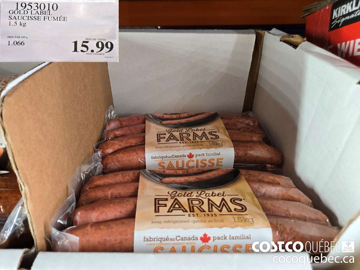 1953010 GOLD LABEL SAUCISSE FUMEE  $15.99