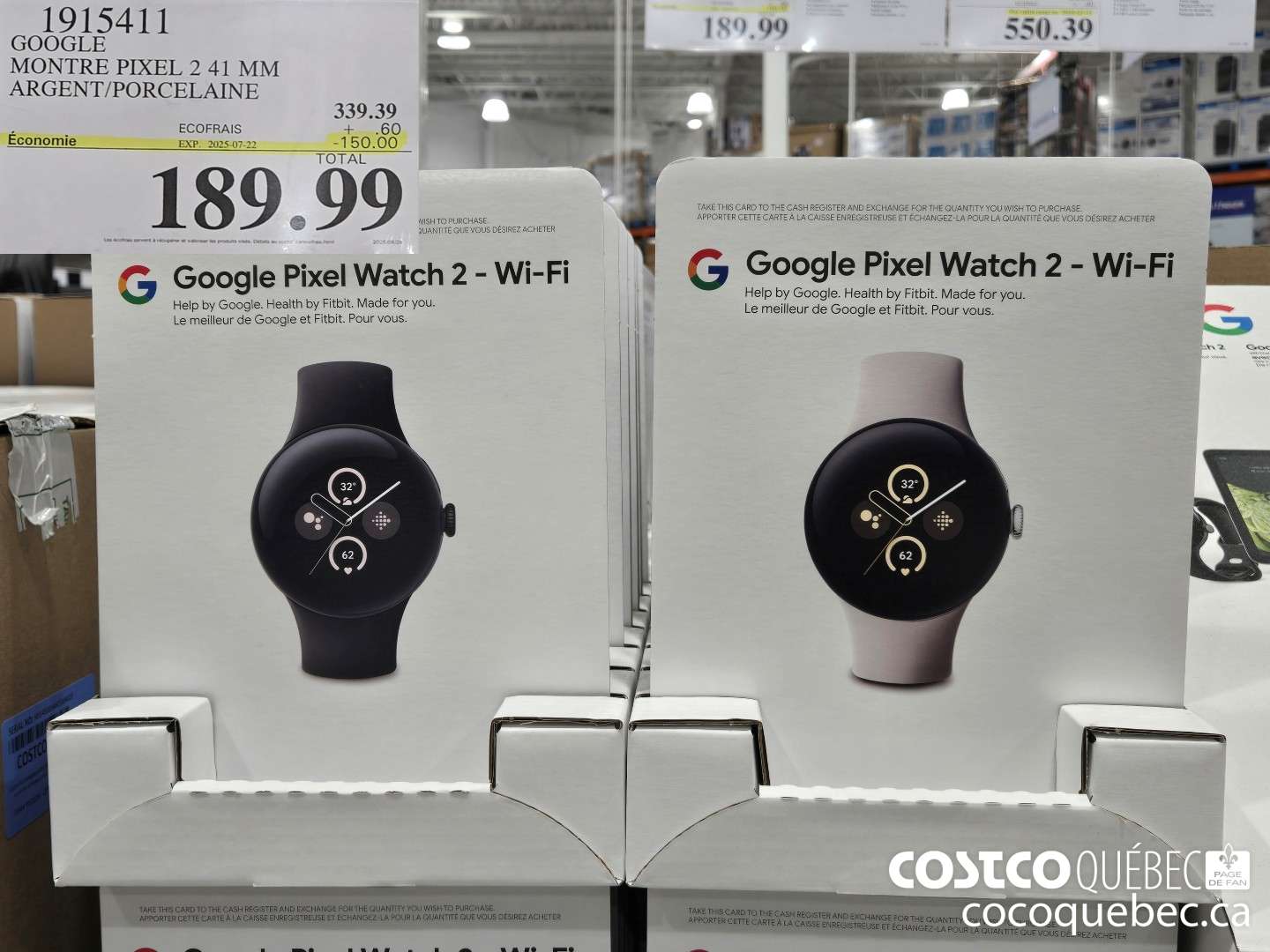 1915411 GOOGLE MONTRE PIXEL 2 41 MM ARGENT/PORCELAINE  ($150.00 INSTANT SAVINGS EXPIRES ON 2025-07-22) $189.99