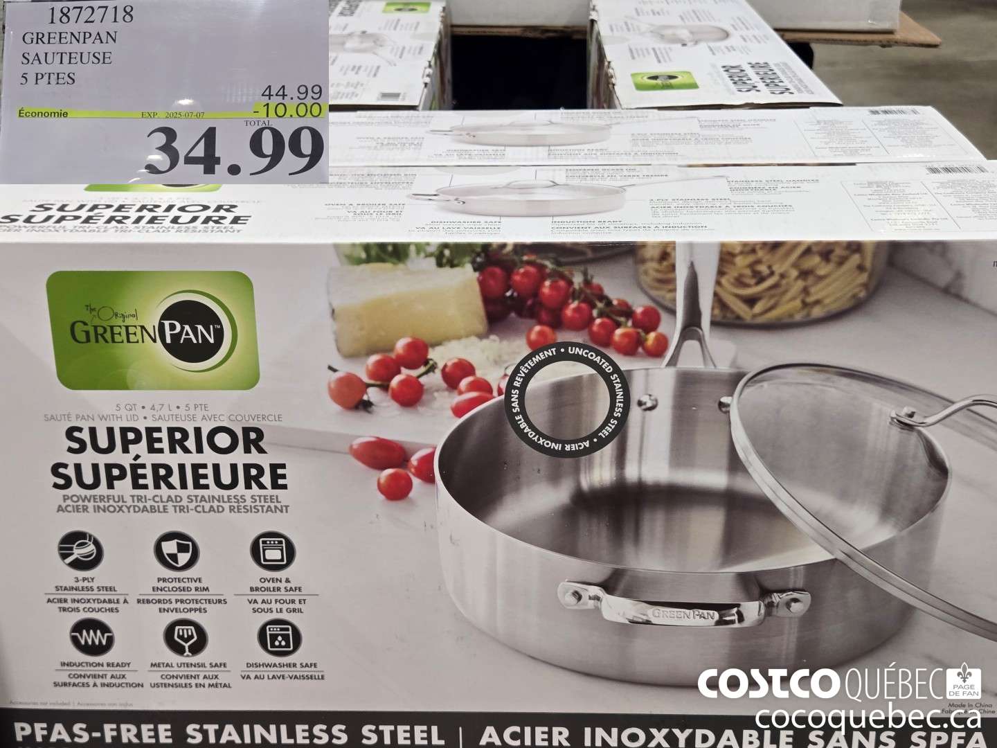 1872718 | GREENPAN SAUTEUSE 5 PTES  ($10.00 INSTANT SAVINGS EXPIRES ON 2025-07-07) $34.99