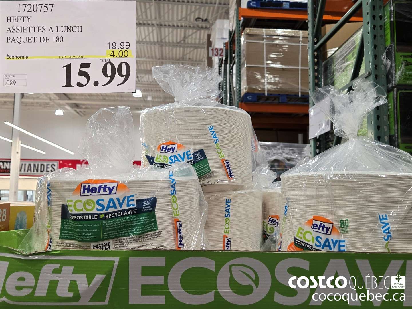 1720757 HEFTY ASSIETTES A LUNCH PAQUET DE 180 4.00 OFF  (EXPIRES ON 2025-08-03) $15.99