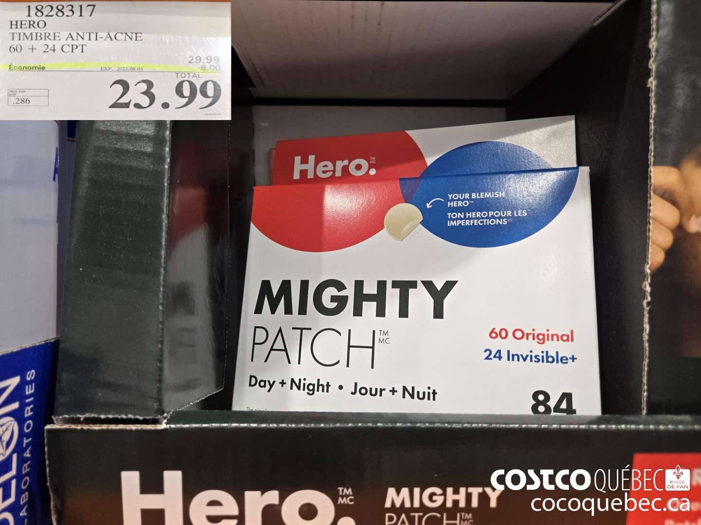 1828317 HERO TIMBRE ANTl-ACNE 60 + 24 CPT  ($6.00 INSTANT SAVINGS EXPIRES ON 2025-08-03) $23.99