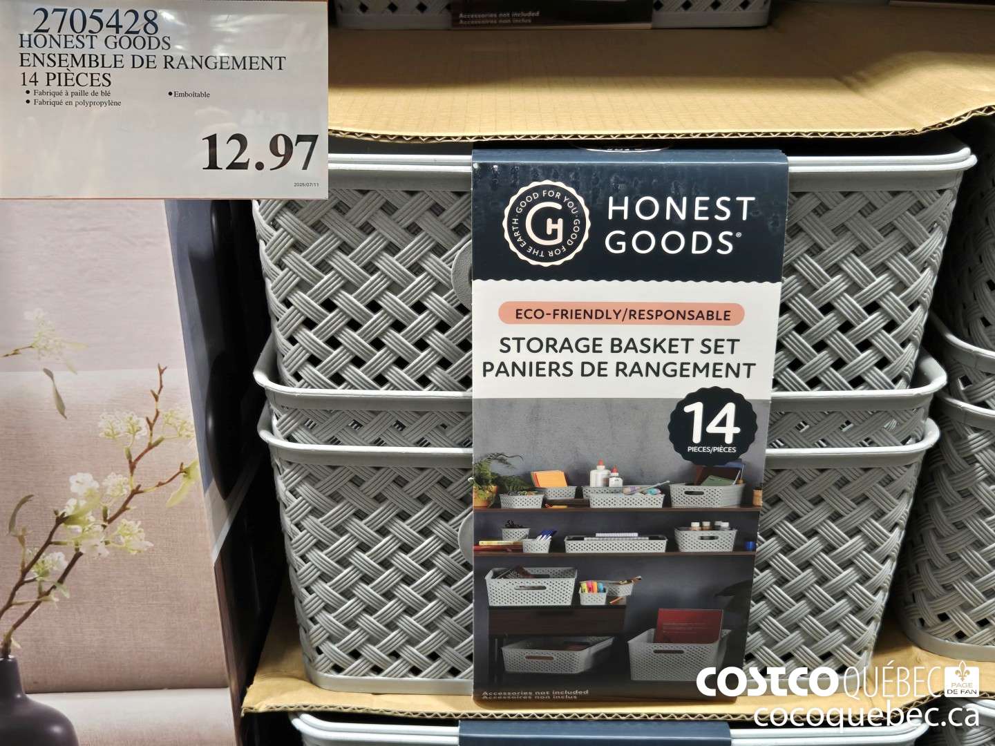 2705428 HONEST GCODS ENSEMBLE DE RANGEMENT 14 PIECES  $12.97