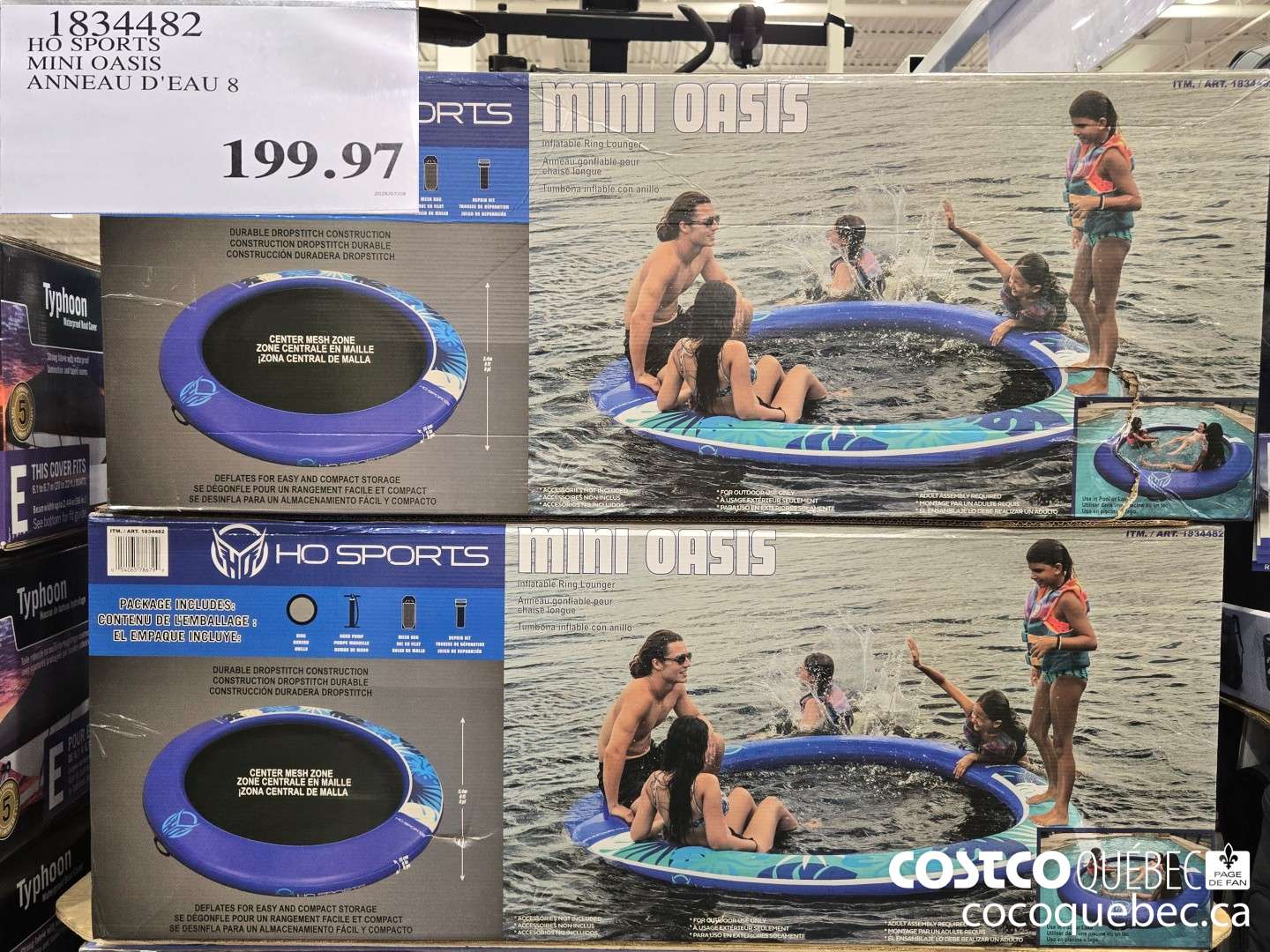 1834482 HO SPORTS MINI OASIS ANNEAU D'EAU 8  $199.97