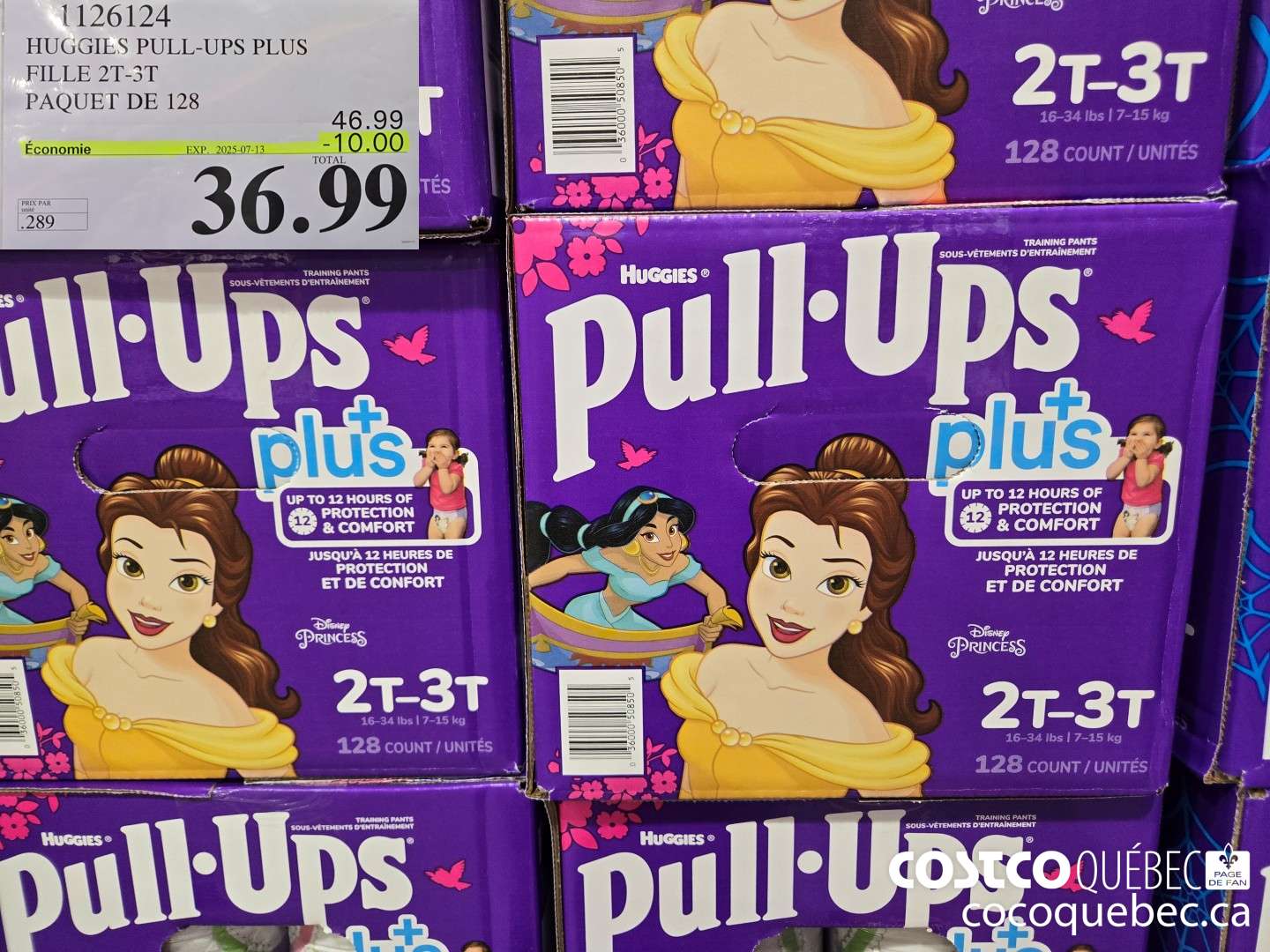 1126124 HUGGIES PULL-UPS PLUS : 7 PAQUET DE 128  ($10.00 INSTANT SAVINGS EXPIRES ON 2025-07-13) $36.99
