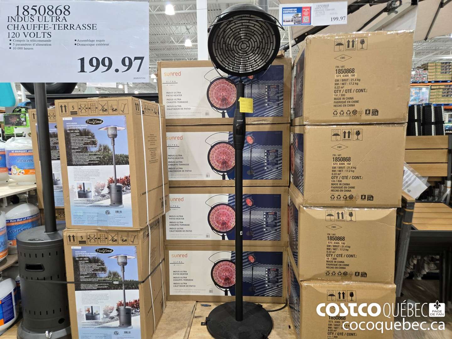 1850868 INDUS ULTRA CHAUFFE-TERRASSE  $199.97