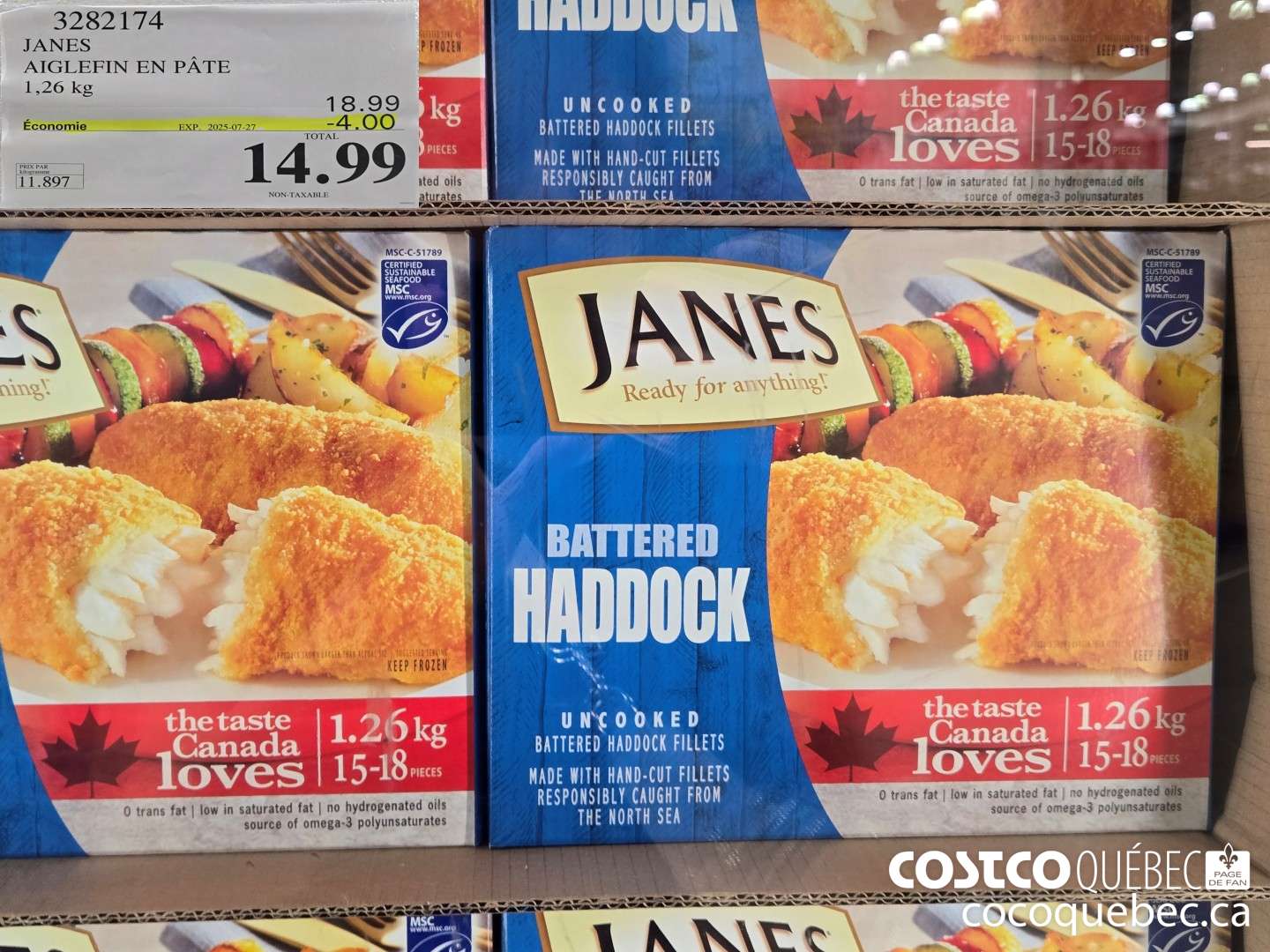 3282174 JANES AIGLEFIN EN PATE 1,26 ke  ($4.00 INSTANT SAVINGS EXPIRES ON 2025-07-27) $14.99