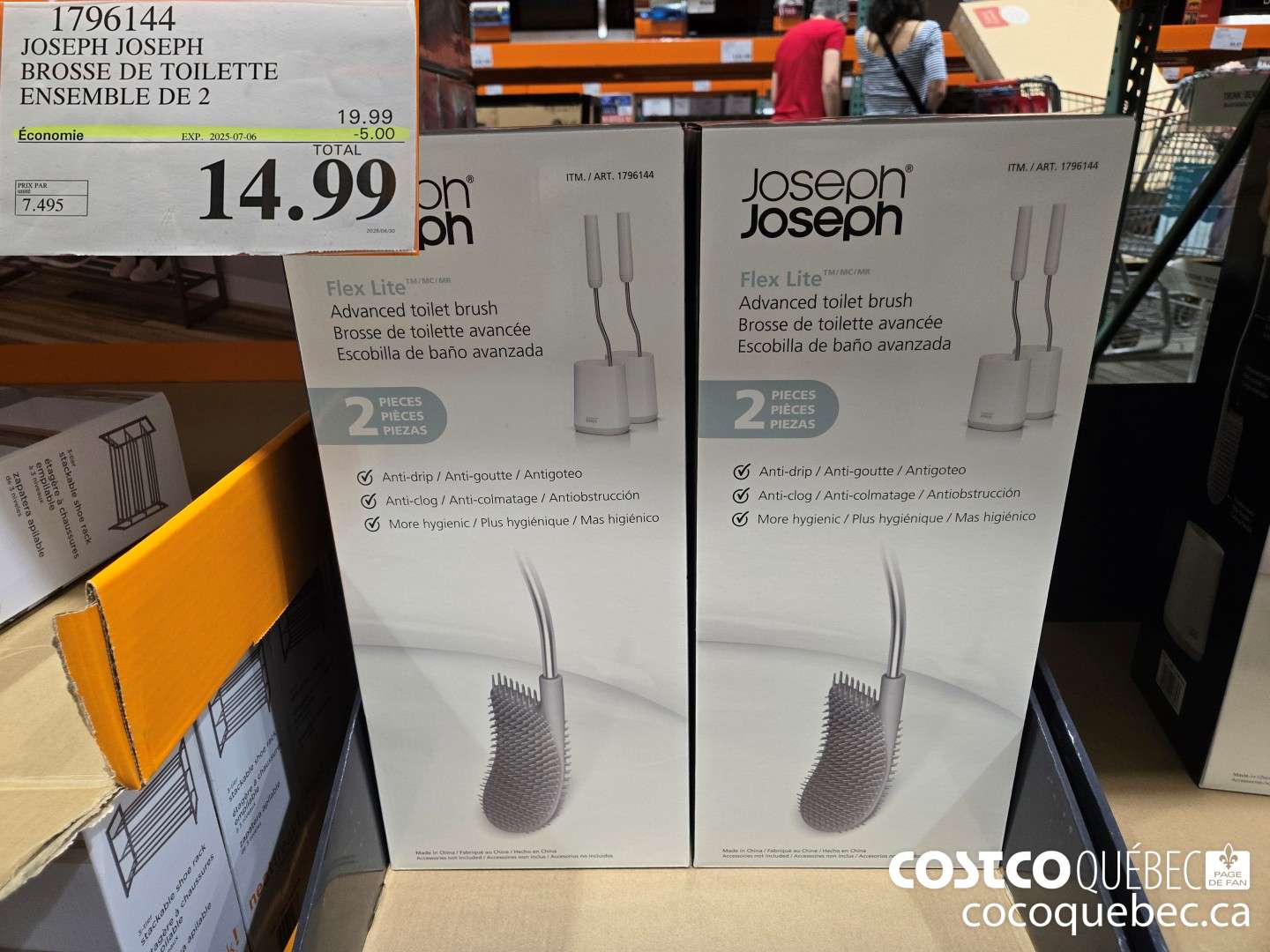 1796144 JOSEPH JOSEPH BROSSE DE TOILETTE ENSEMBLE DE 2  ($5.00 INSTANT SAVINGS EXPIRES ON 2025-07-06) $14.99