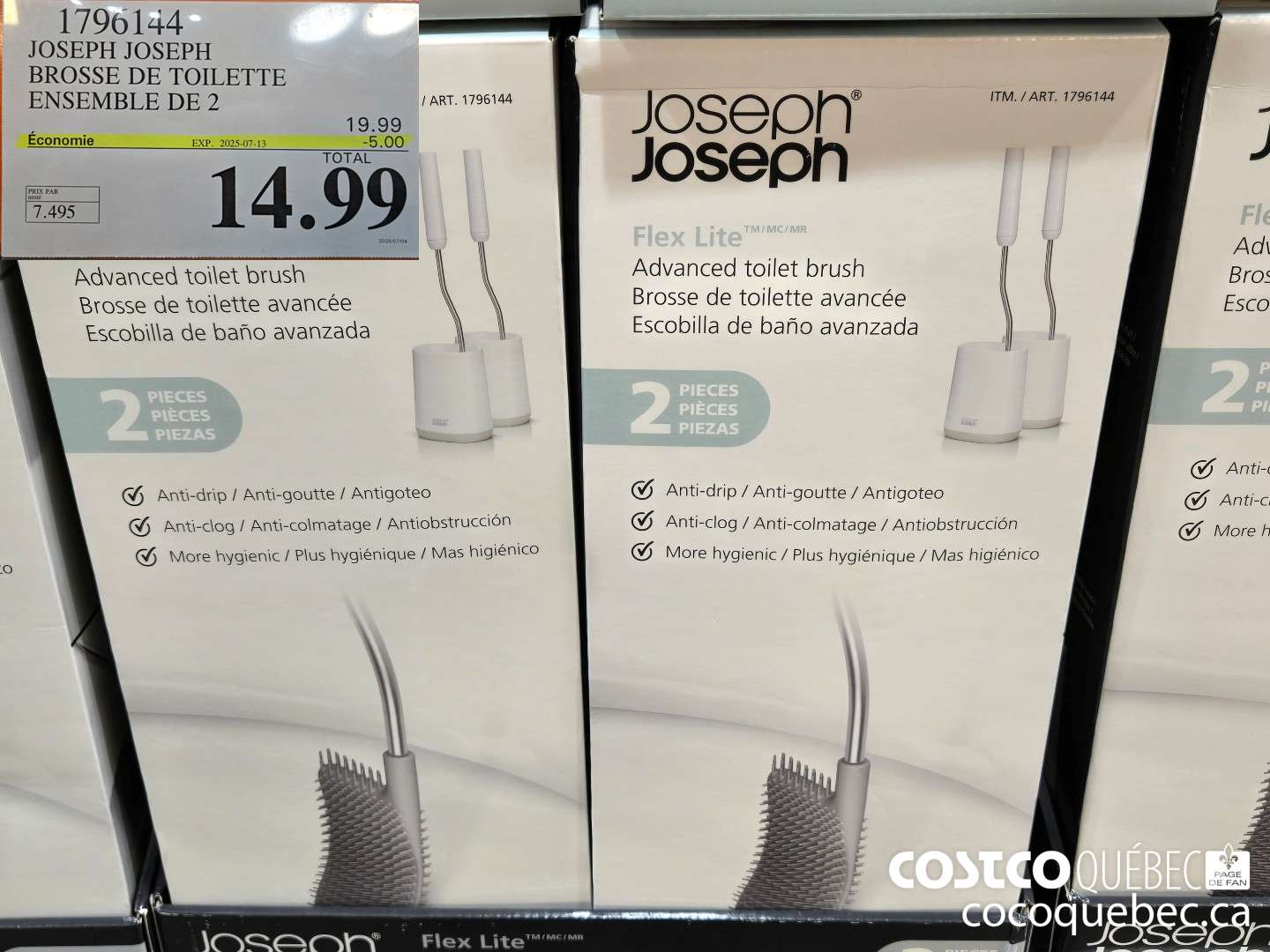 1790144 JOSEPH JOSEPH BROSSE DE TOILETTE ENSEMBLE DE 2  ($5.00 INSTANT SAVINGS EXPIRES ON 2025-07-13) $14.99