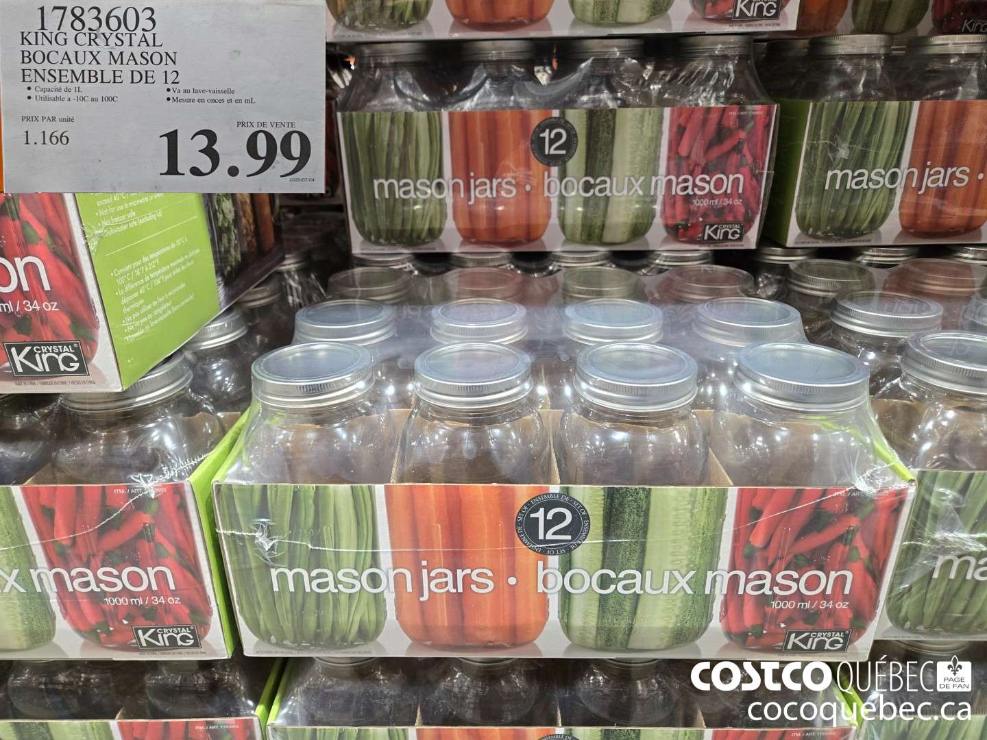 1783603 KING CRYSTAL BOCAUX MASON  ($3.00 INSTANT SAVINGS EXPIRES ON 2024-09-22) $9.99