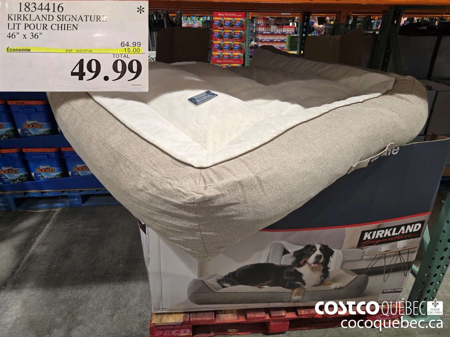 1834416 KIRKLAND SIGNATURE LIT POUR CHIEN  ($15.00 INSTANT SAVINGS EXPIRES ON 2025-07-06) $49.99