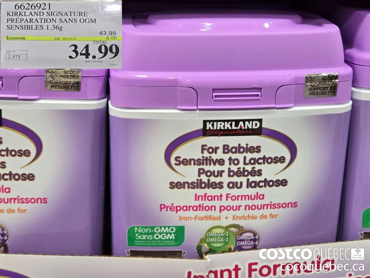 6626921 KIRKLAND SIGNATURE PREPARATION SANS OGM SENSIBLES 1.36G ($9.00 INSTANT SAVINGS EXPIRES ON 2025-07-20) $34.99
