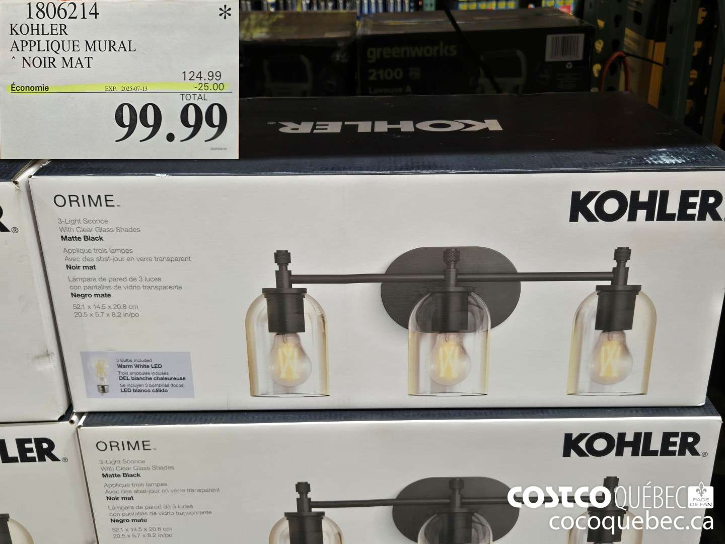 1806214 KOHLER APPLIQUE MURAL * NOIR MAT  ($25.00 INSTANT SAVINGS EXPIRES ON 2025-07-13) $99.99