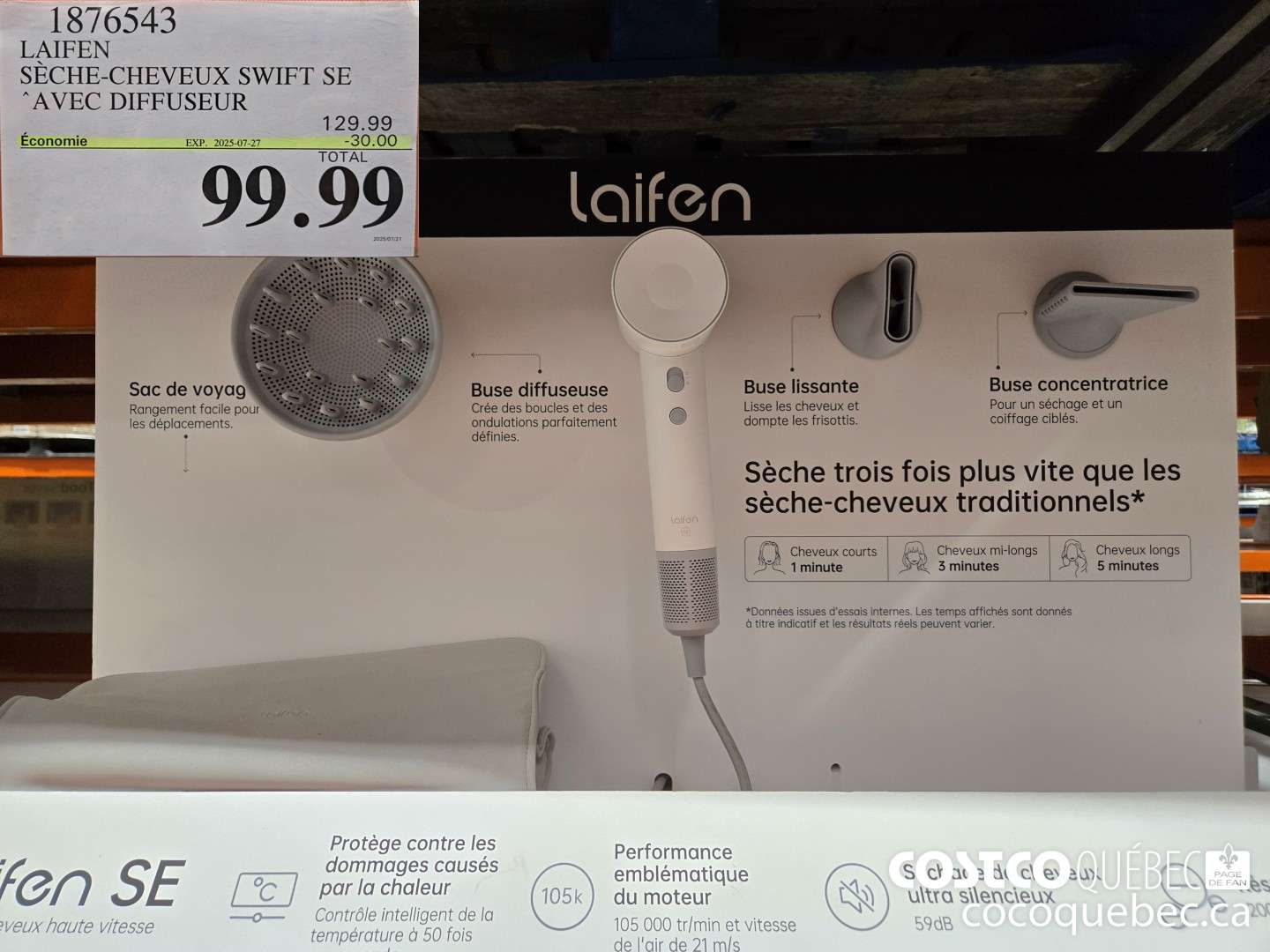 1876543 LAIFEN SECHE-CHEVEUX SWIFT SE  ($30.00 INSTANT SAVINGS EXPIRES ON 2025-07-27) $129.99