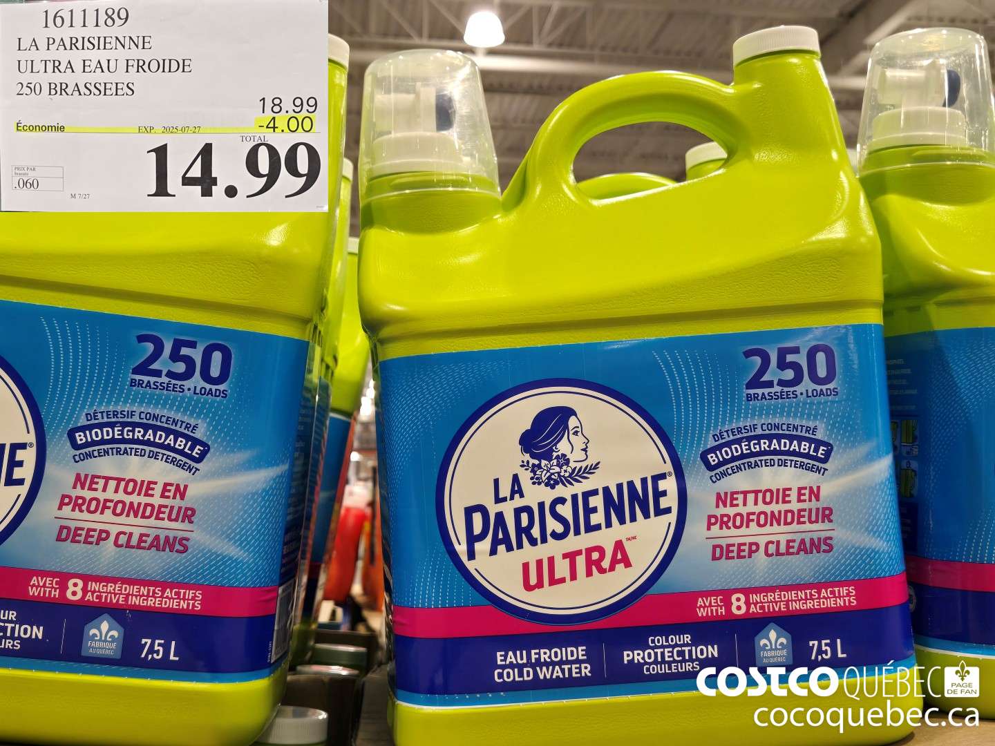 1611189 LA PARISIENNE ULTRA EAU FROIDE 250 BRASSEES  ($4.00 INSTANT SAVINGS EXPIRES ON 2025-07-27) $14.99