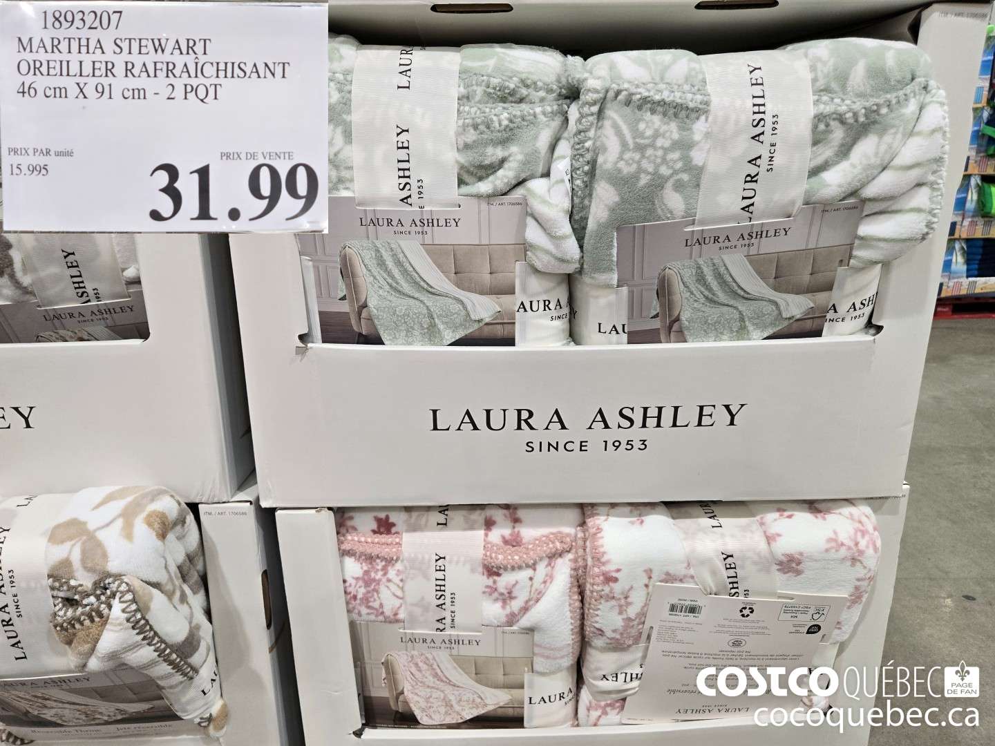 1893207 MARTHA STEWART OREILLER RAFRAICHISANT 46 cm X 91 cm - 2 POT  $31.99